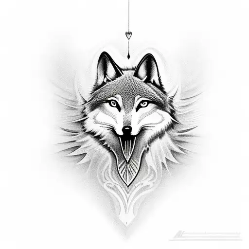 Alfa Wolf In Love With Humming Bird