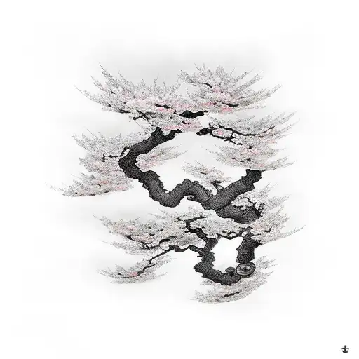 Samurai Under Cherry Blossom Tree