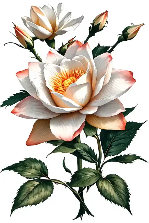 Rose And Daffodil Water Lilly