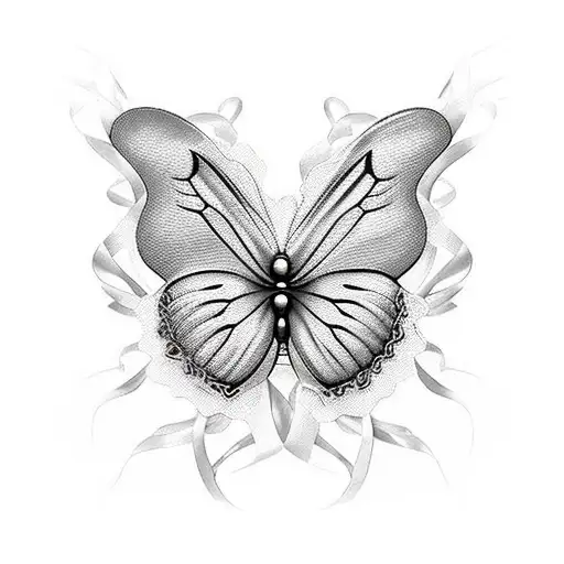 Breast Cancer Ribbon Butterfly