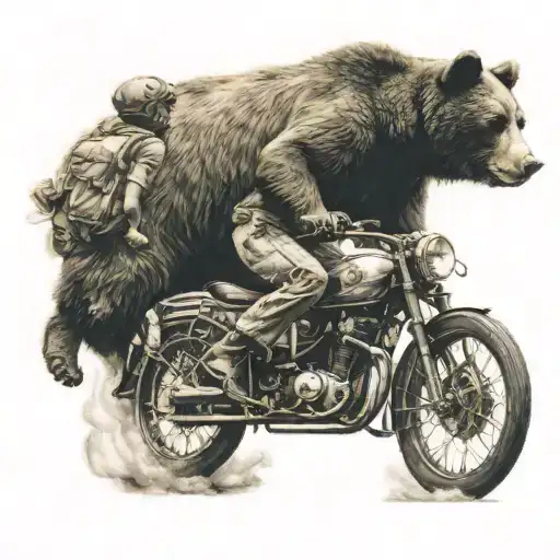 Man On Bike Chased By Bear