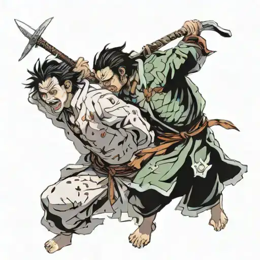 Demon Slayer Gyutaro Fighting Scene