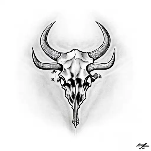 Bull Skull With Diamond Eyes