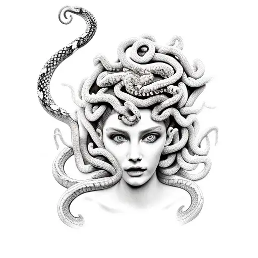 Beautiful Medusa With Snakes