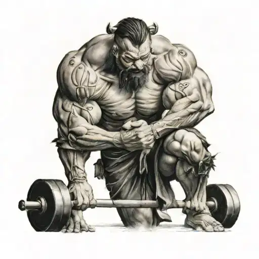 A Warrior Lifting Weights