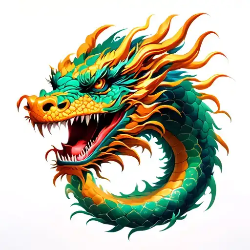 Japanese Dragon Blurred