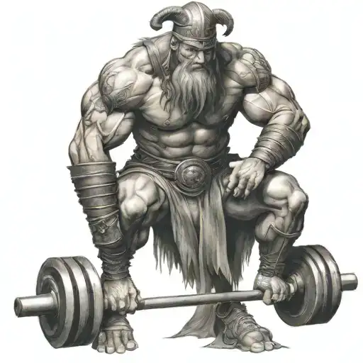 A Warrior Lifting Weights