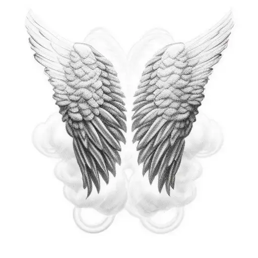 Angel Wings Cloud Potrait