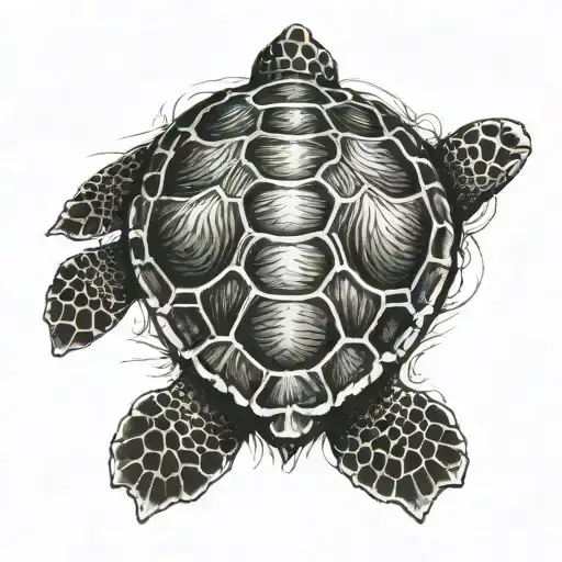 Sea Turtle Shell Turn In To A Cross