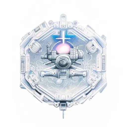 Futuristic Space Craft Broken Panel