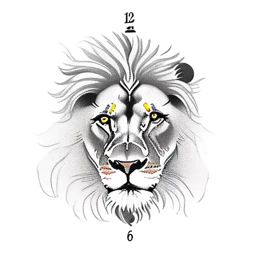 A Lion With A Clock Tower Made Entirely Of Flowers