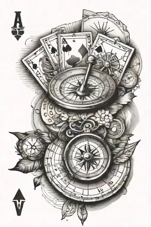 Ace Cards With Compass