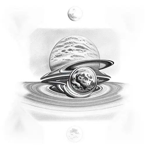 Astronaut Chilling On Saturn Ring