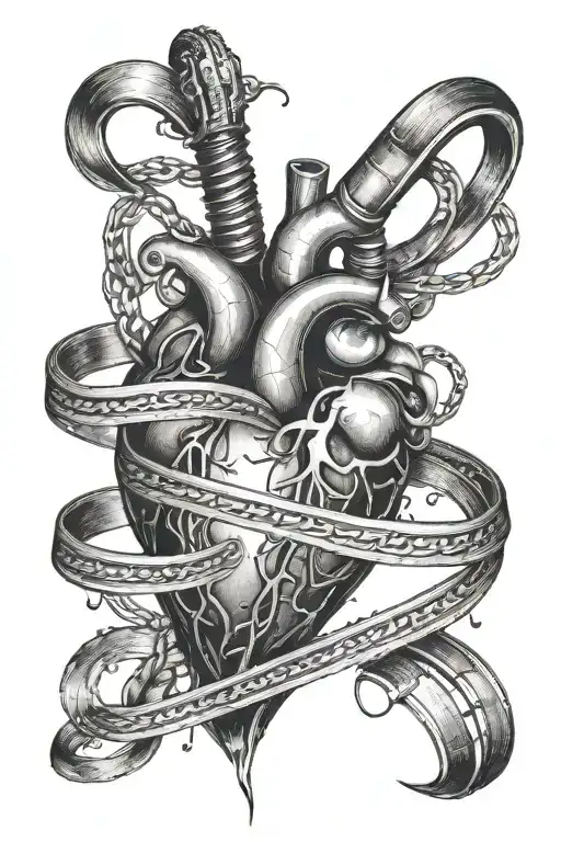 Zipper Unzipping Into Pulse Line With Heart In Middle Of Pulse Line