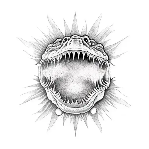 Crocodile Eats The Sun