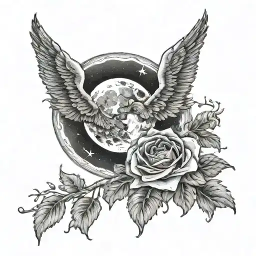 Rest In Peace Mom With Moon Shining