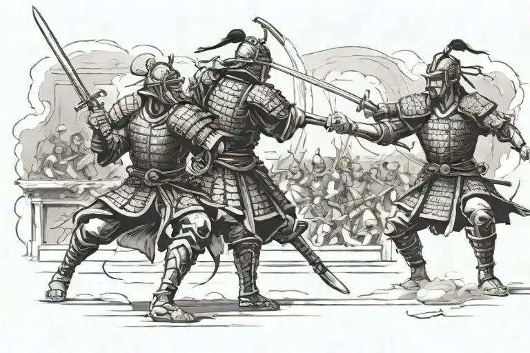 A Samurai Fight A Gladiator