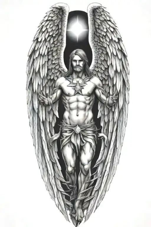 Northern Star Inside Angel Wings Holding