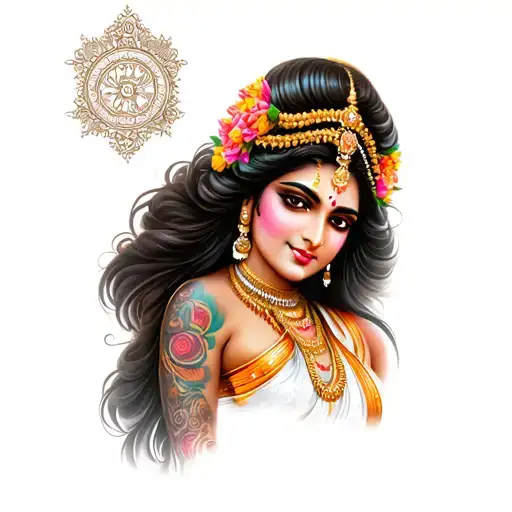 Hindu Goddess Exposed Boob
