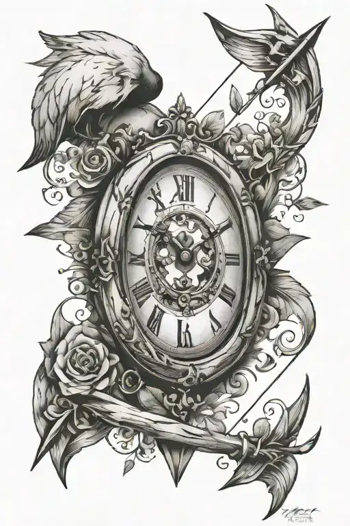 An Arrow Shot Through An Old Clock