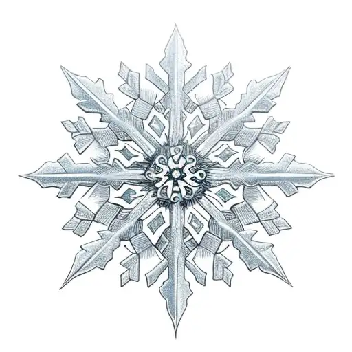 Snowflake With A Sun On It