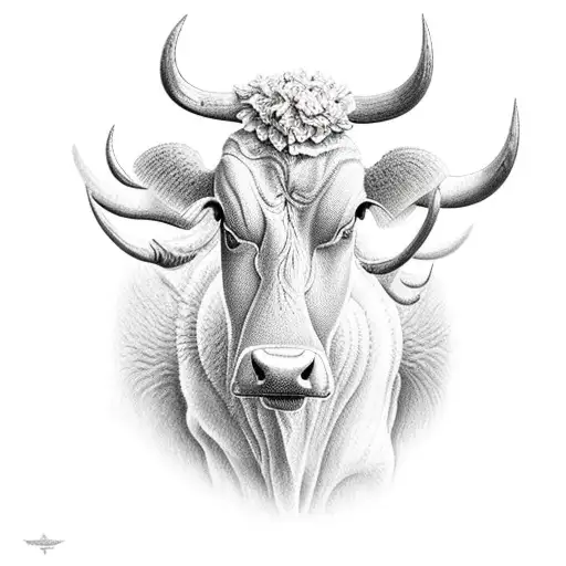 A Realistic Portrait Of A Flork Of Cows With Stunning Attention To Detail