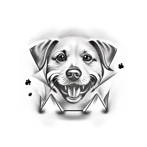 A Realistic Tattoo Of A Dog Playing A Video Game On A Guitar