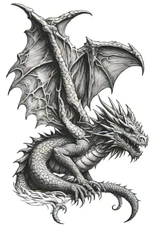 Dragon On The Shoulder Blade