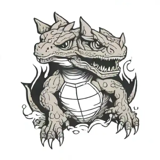 Pokemon Charizard With Poke Tattoo Simple