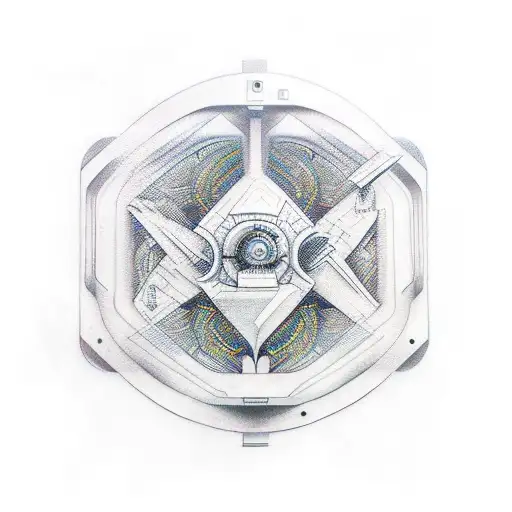 Futuristic Space Craft Broken Panel