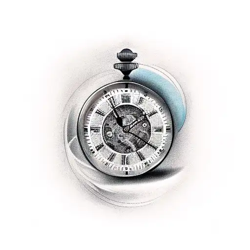 Hourglass With Clock Time Running Out