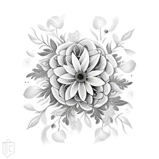 Dark Bouquet Of Flowers With Many Different Flowers