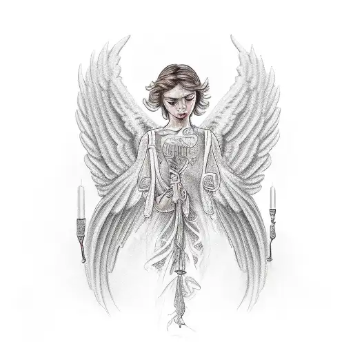 Angel With Compas And Thunder