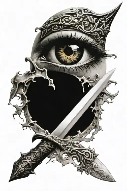 Sword Thrue An Eye Inside