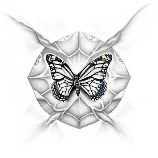 Monarch Butterfly Moon Water