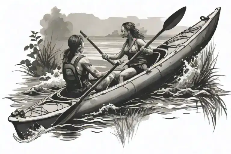 Kayak And Female Paddler