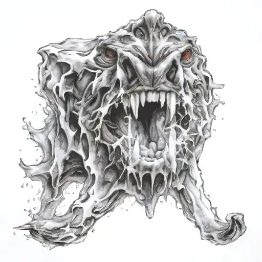 Ice Heart Coming From Mouth Open