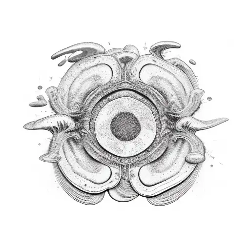 Psychedelic Mushrooms Surrounding A Portal