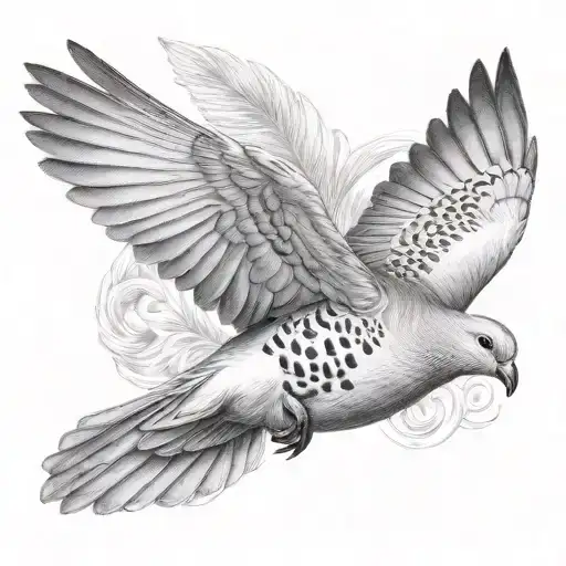 Turtle Dove Flying