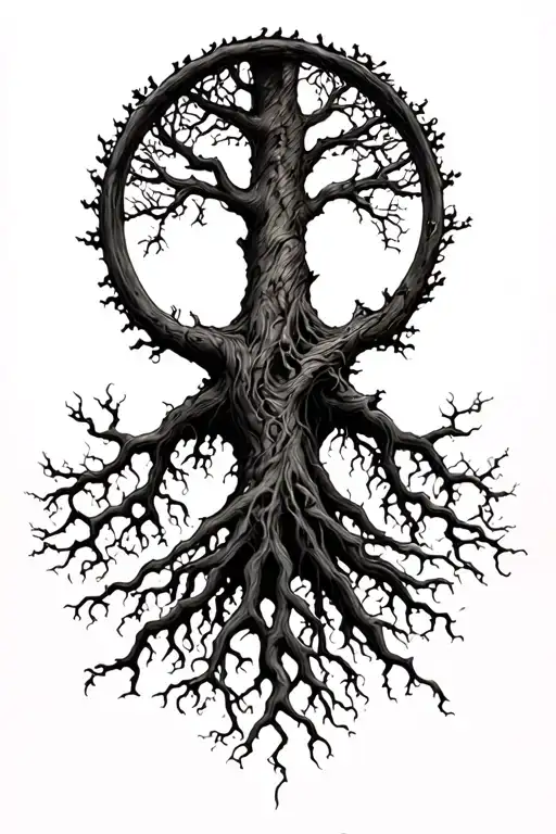 Gothic Tree Of Life With Midevil Roots