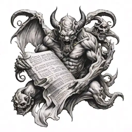 Demon Reading Scroll