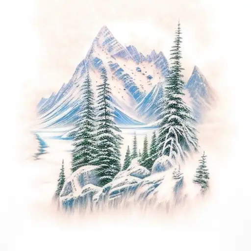 Mountain Scene Deer Lake