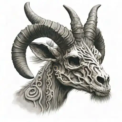 Markhor Skull