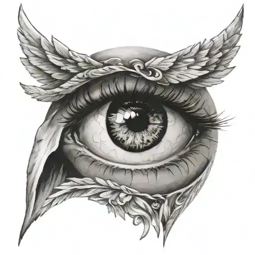 Angel Cover Eyes With Wings