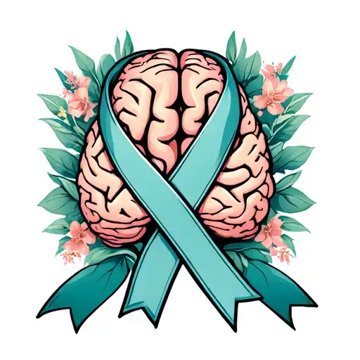 Pediatric Brain Cancer Awareness Ribbon