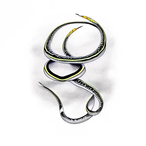 Cancer Ribbon Snake Logo