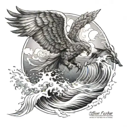 Surf Wave Fireman And Phoenix