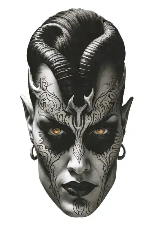 Lilith With Demon Horns