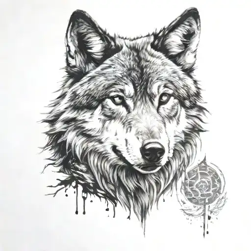 Wolf Back Tatoo