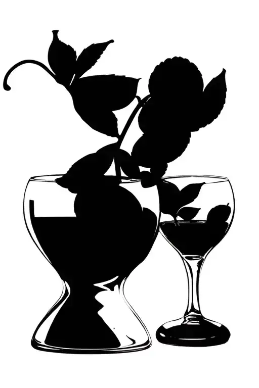 Hourglass With Lemonade Glass